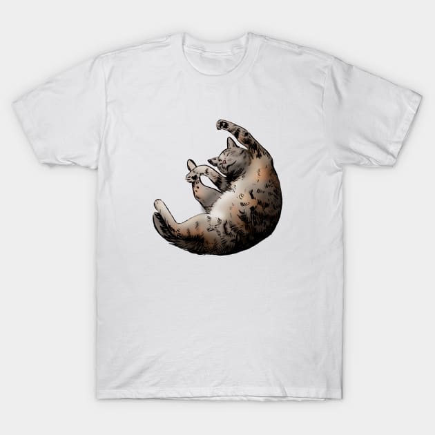 Stretching Kitty T-Shirt by srw110